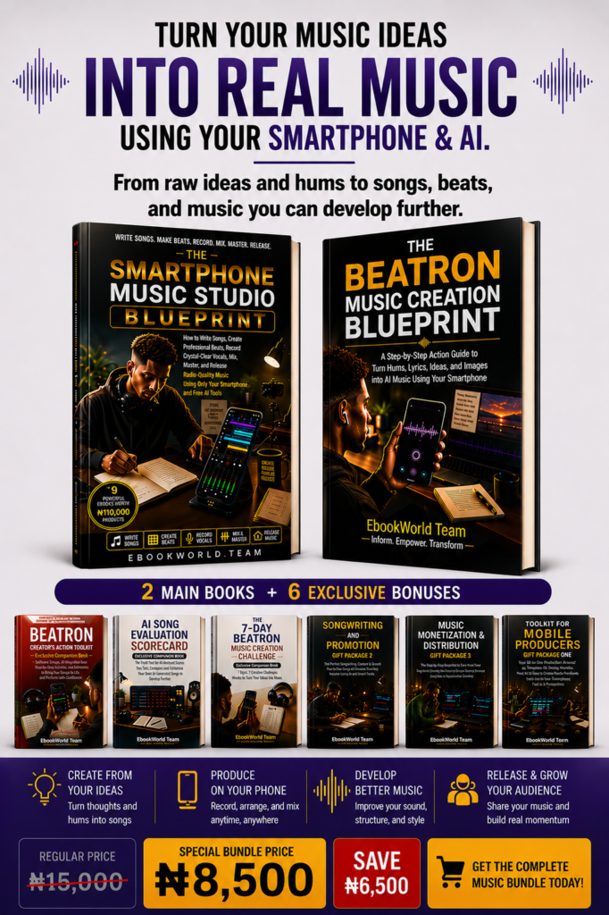THE COMPLETE SMARTPHONE AI MUSIC CREATION BUNDLE: Learn the Smartphone Music Creation Process and Turn Your Musical Ideas into AI-Generated Music